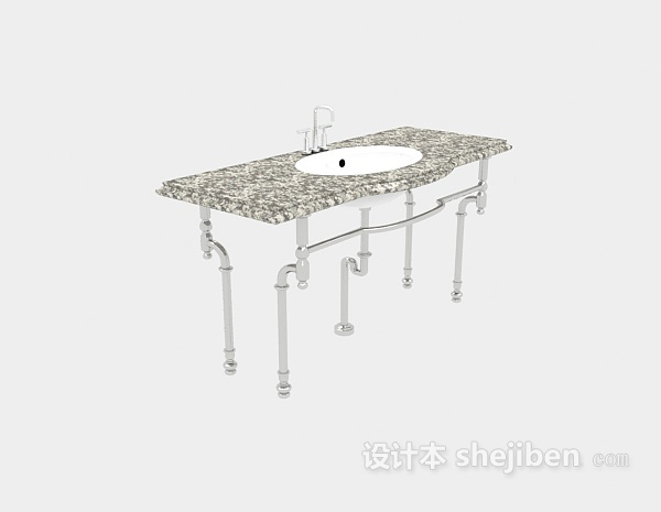 公厕洗手盆3d模型下载