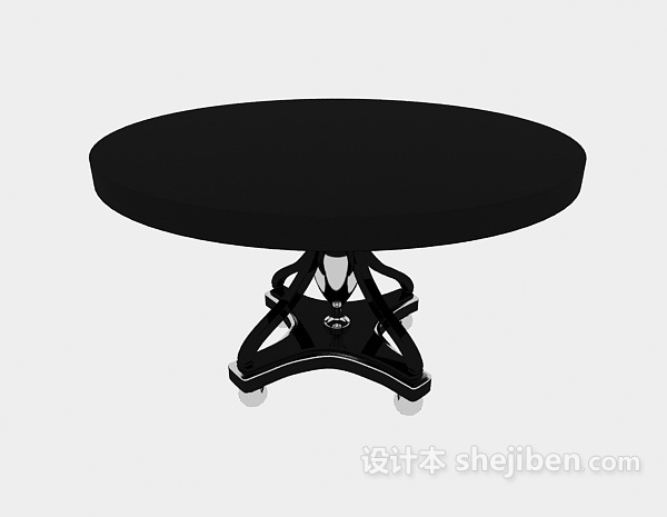 黑色简约茶几3d模型下载