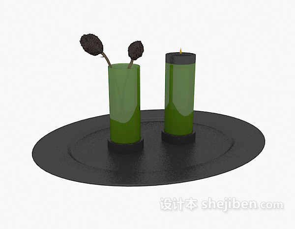 盆栽摆设品3d模型下载
