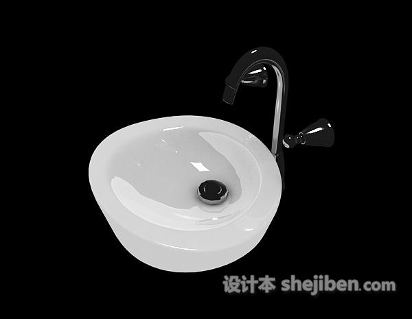 陶瓷洗脸盆3d模型下载