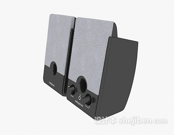 成对音箱3d模型下载