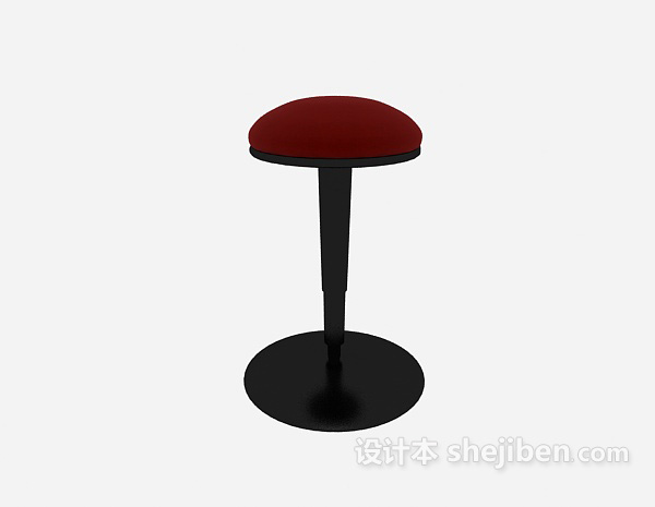 木质凳子3d模型下载