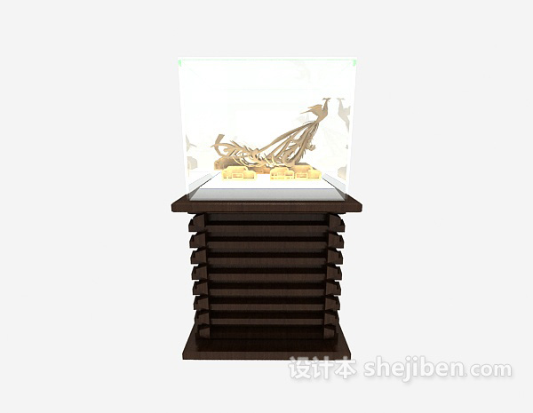 博物馆展示柜3d模型下载