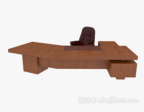 老板办公桌椅3d模型下载