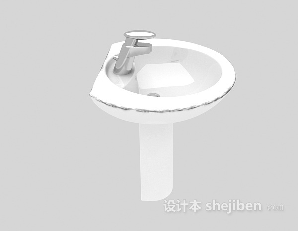 家庭立式洗手池3d模型下载