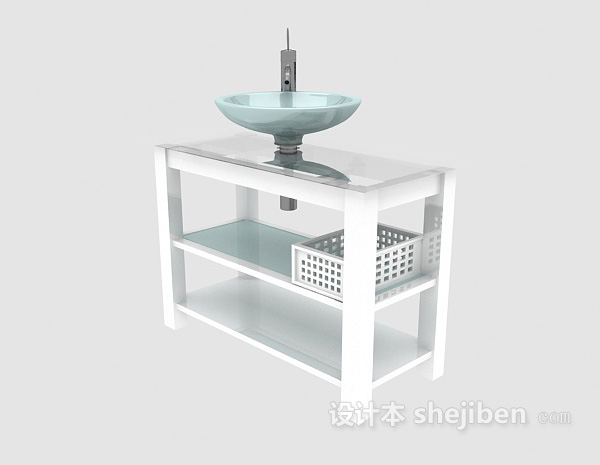 洗手盆、放物架3d模型下载