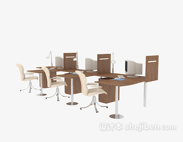 办公单元3d模型下载