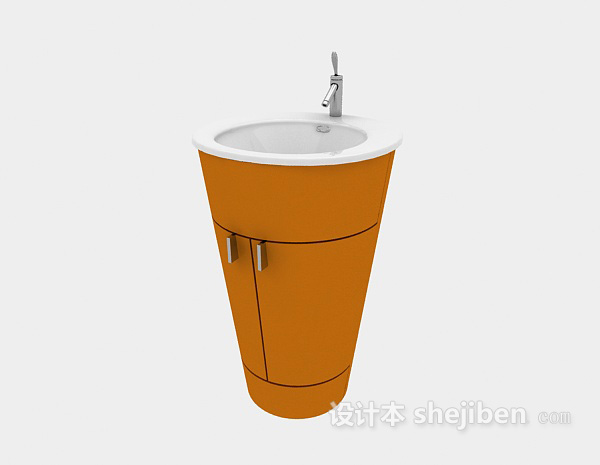 现代 简易洗面盆3d模型下载