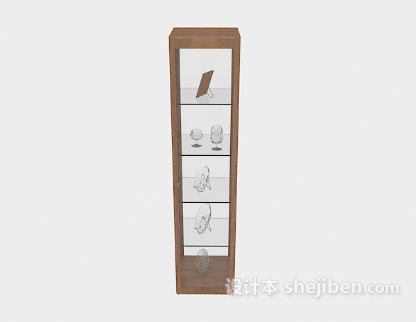 玻璃窗展示柜3d模型下载