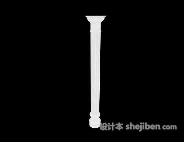 欧式罗马石柱3d模型下载