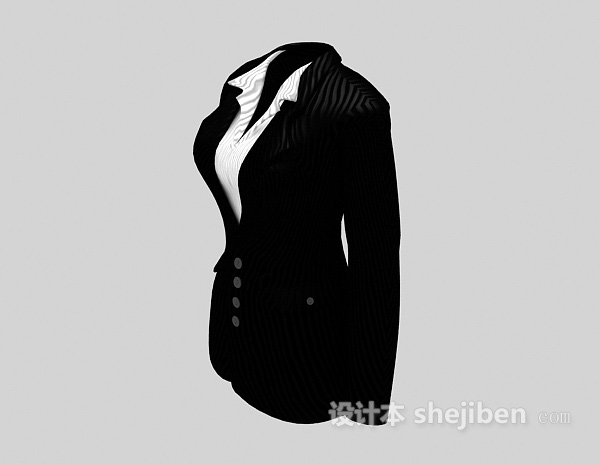 女式西装3d模型下载