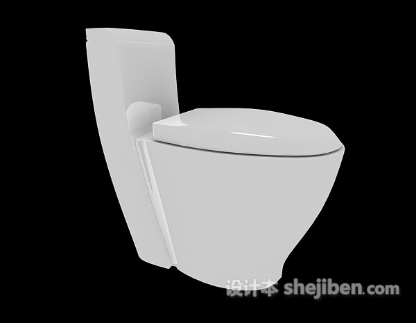 冲水坐便器3d模型下载