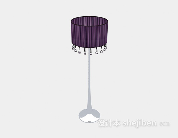 现代水晶落地灯3d模型下载