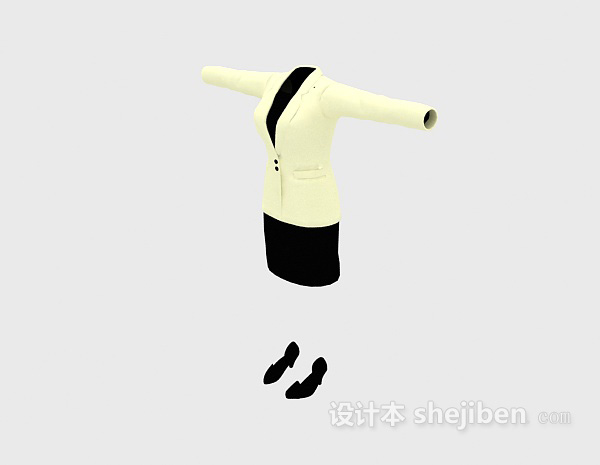 女士裙子职业装3d模型下载