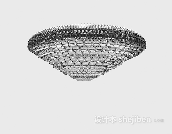 家居水晶吸顶灯3d模型下载