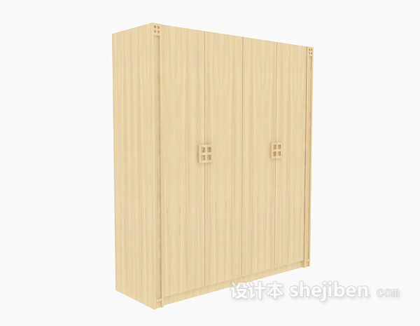 推拉衣柜3d模型下载
