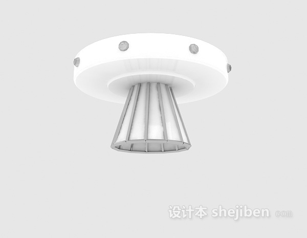 白色吸顶盒3d模型下载