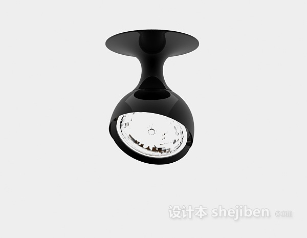 金属材料射灯3d模型下载
