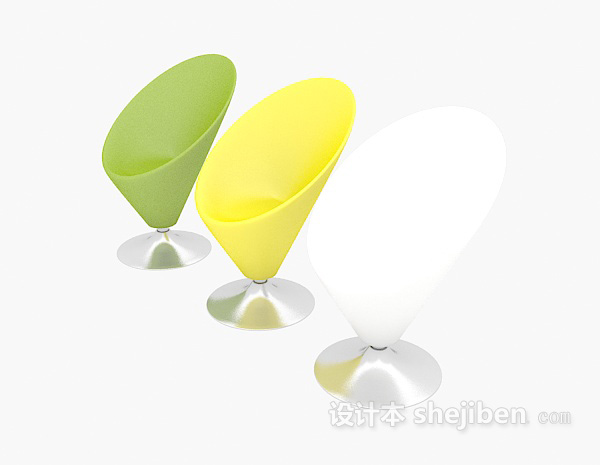 创意多色休闲椅3d模型下载