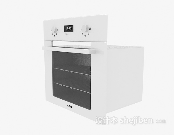 小型家用微波炉3d模型下载