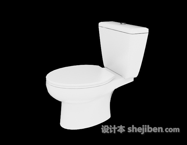冲水坐便马桶3d模型下载