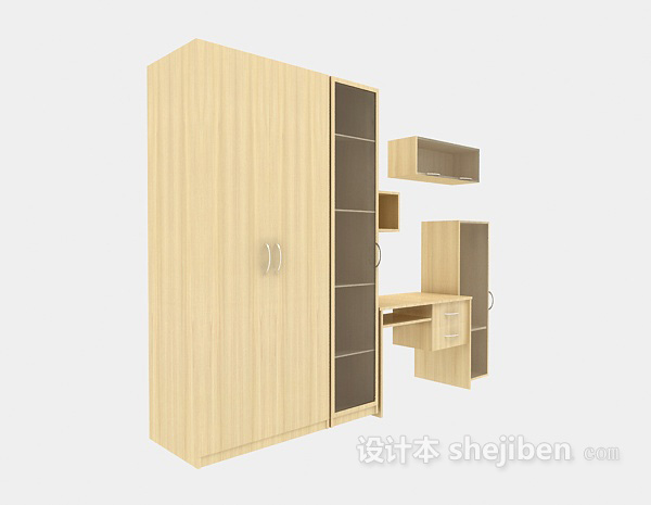 组合衣柜3d模型下载
