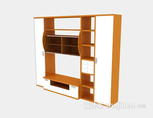 多隔间衣柜3d模型下载