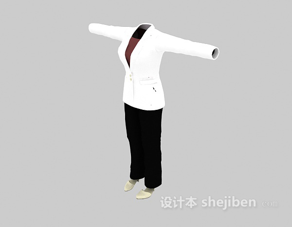 女士职业装3d模型下载