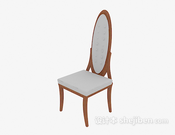 木质靠背椅3d模型下载