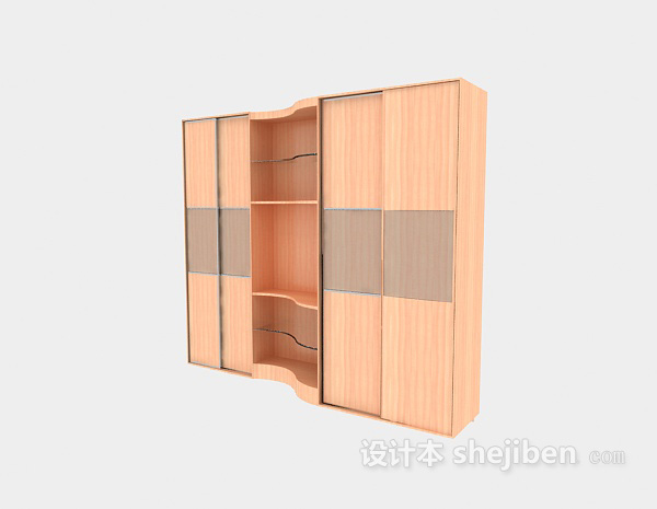 粉色定制衣柜3d模型下载