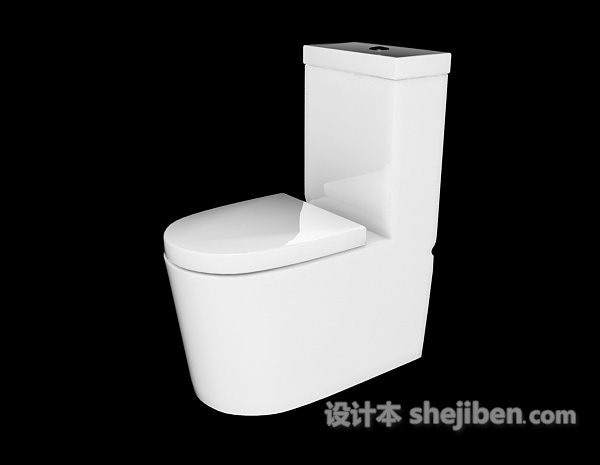 白色马桶3d模型下载