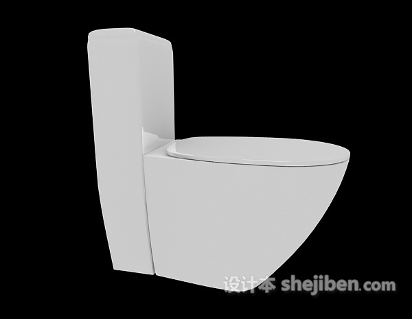 浴室冲水马桶3d模型下载