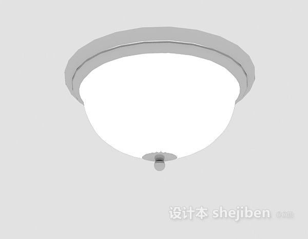 现代灰色吸顶灯3d模型下载