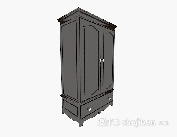 欧式高档衣柜3d模型下载