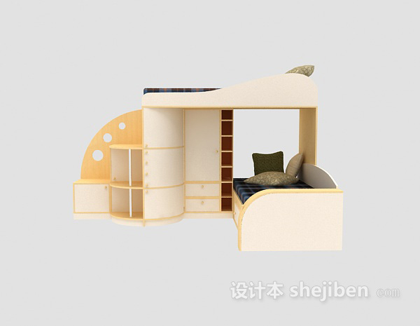儿童上下床3d模型下载