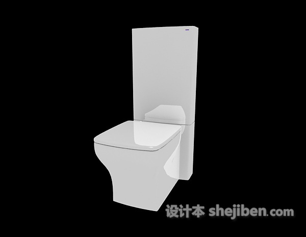 白色家用马桶3d模型下载