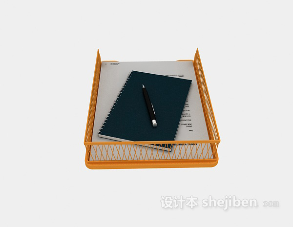 办公文件架3d模型下载