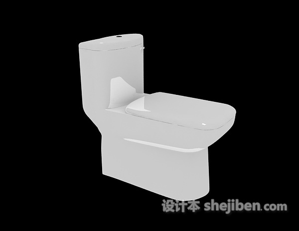 便捷坐便马桶3d模型下载