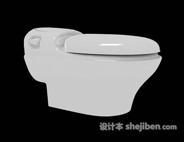 卫生间坐便器3d模型下载