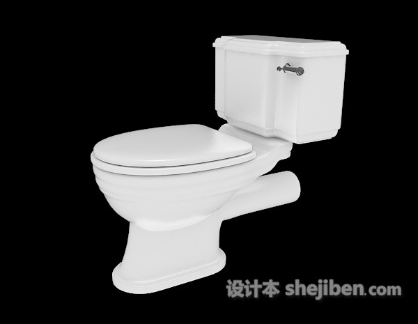 浴室坐便马桶3d模型下载