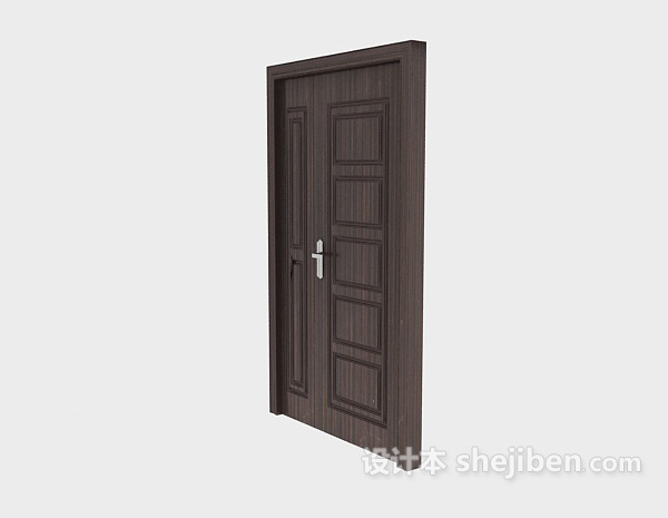 实木家居门3d模型下载