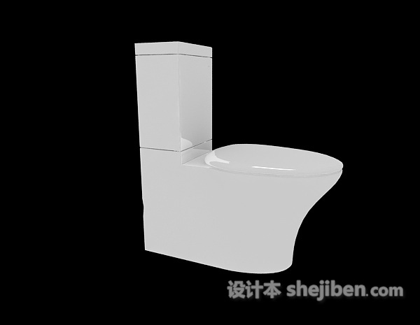 现代坐便马桶3d模型下载