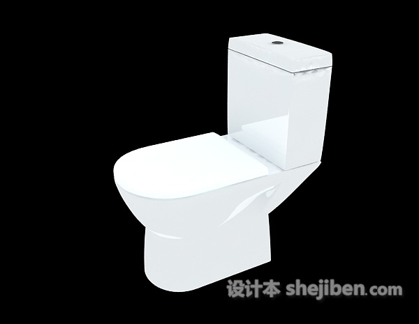 蓄水坐便器3d模型下载