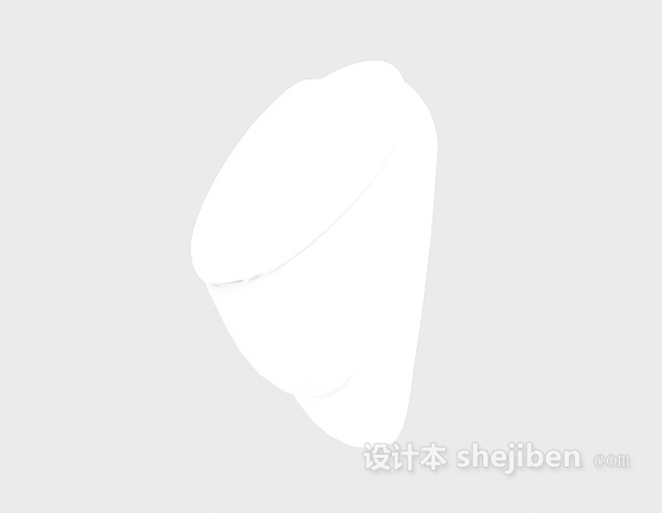壁式小便器3d模型下载