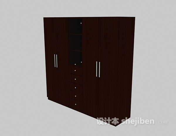 家庭衣柜3d模型下载