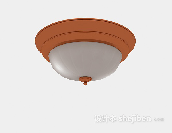 橙色吸顶灯3d模型下载