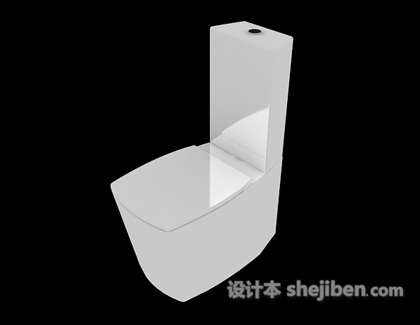 传统冲水马桶3d模型下载