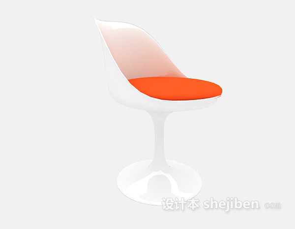 白色理发椅3d模型下载