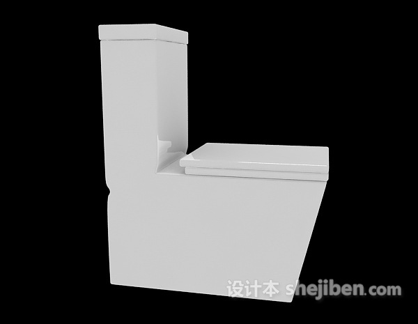 方形马桶3d模型下载