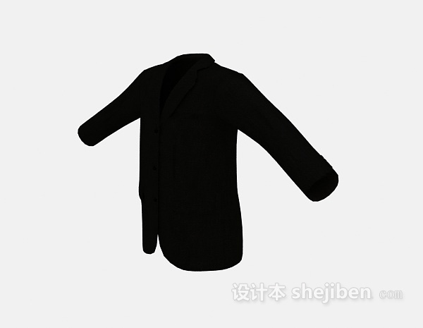 黑色西装3d模型下载
